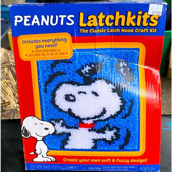 Art Latchkits Peanuts Dancing Snoopy Classic Latch Hook Craft Kit Mini Rug Poshmark